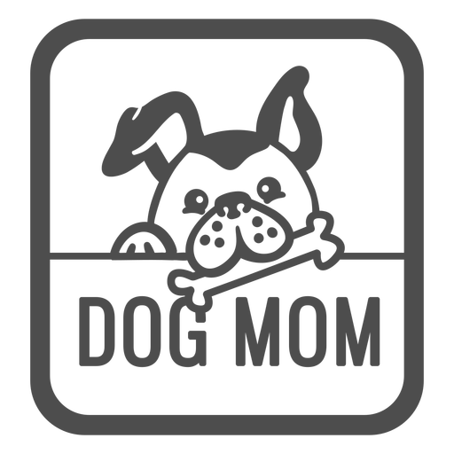 Dogs mom filled stroke PNG Design