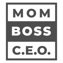 Mom boss quote flat PNG Design