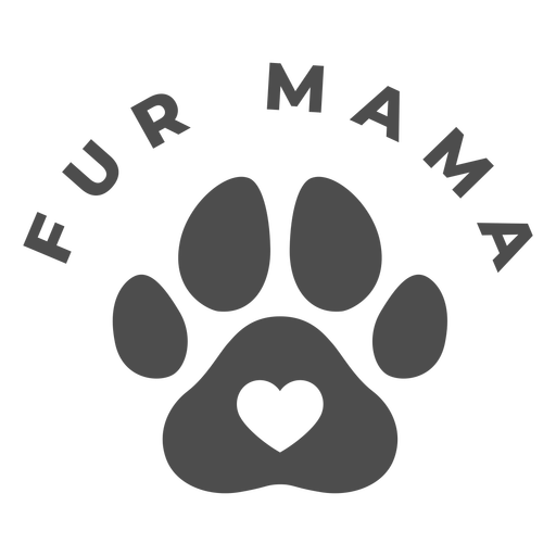 Fur mama quote flat PNG Design