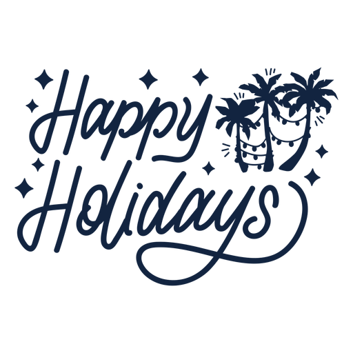 Tropical happy holidays PNG Design