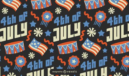 Patrón de celebración americana del cuatro de julio