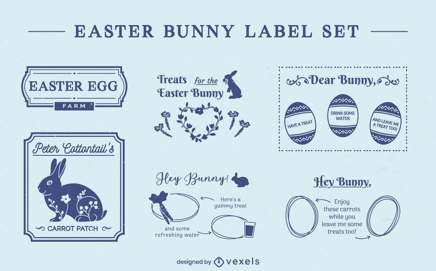 Easter holiday seasonal badge set Easter holiday seasonal badge set