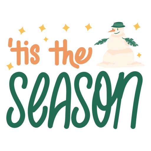 It's the season winter quote semi flat PNG Design