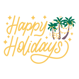 Happy holidays summer badge PNG Design