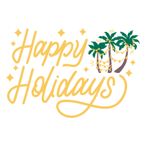 Happy holidays summer badge PNG Design