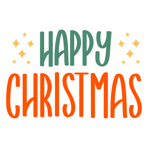 Happy Christmas quote flat PNG Design