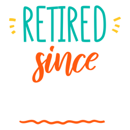 Retirement Hand Lettered Brush - 10 PNG-Design