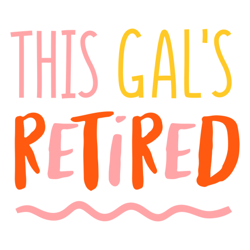Retired woman badge PNG Design