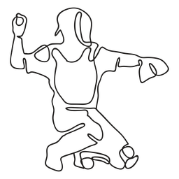 BaseballPlayers_ContinuousContourLine - 0 Desenho PNG