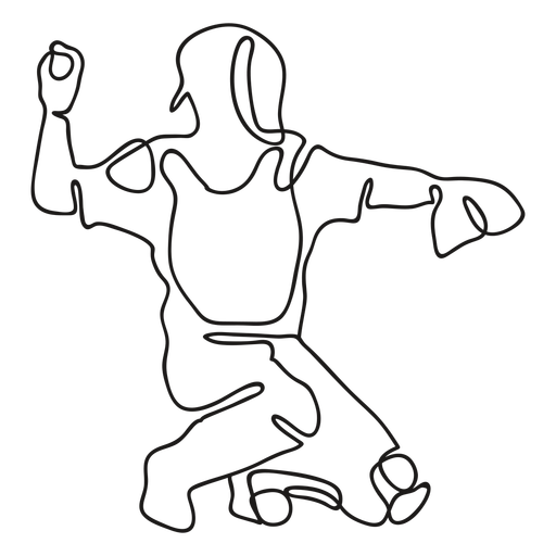 Baseball Catcher Torso Icon - Download in Line Style