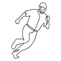 BaseballPlayers_ContinuousContourLine - 1 Desenho PNG