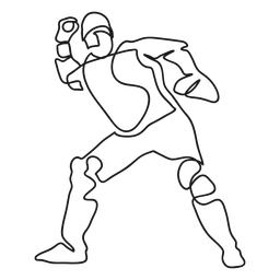 BaseballPlayers_ContinuousContourLine - 2 Diseño PNG
