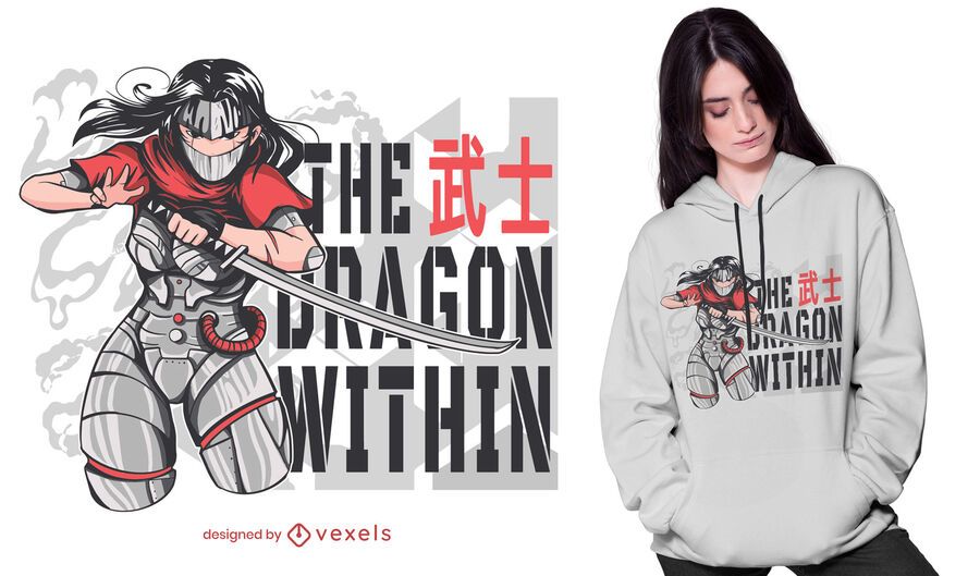Cyborg Ninja Anime Mädchen T-Shirt Design Cyborg Ninja Anime Mädchen T-Shirt Design
