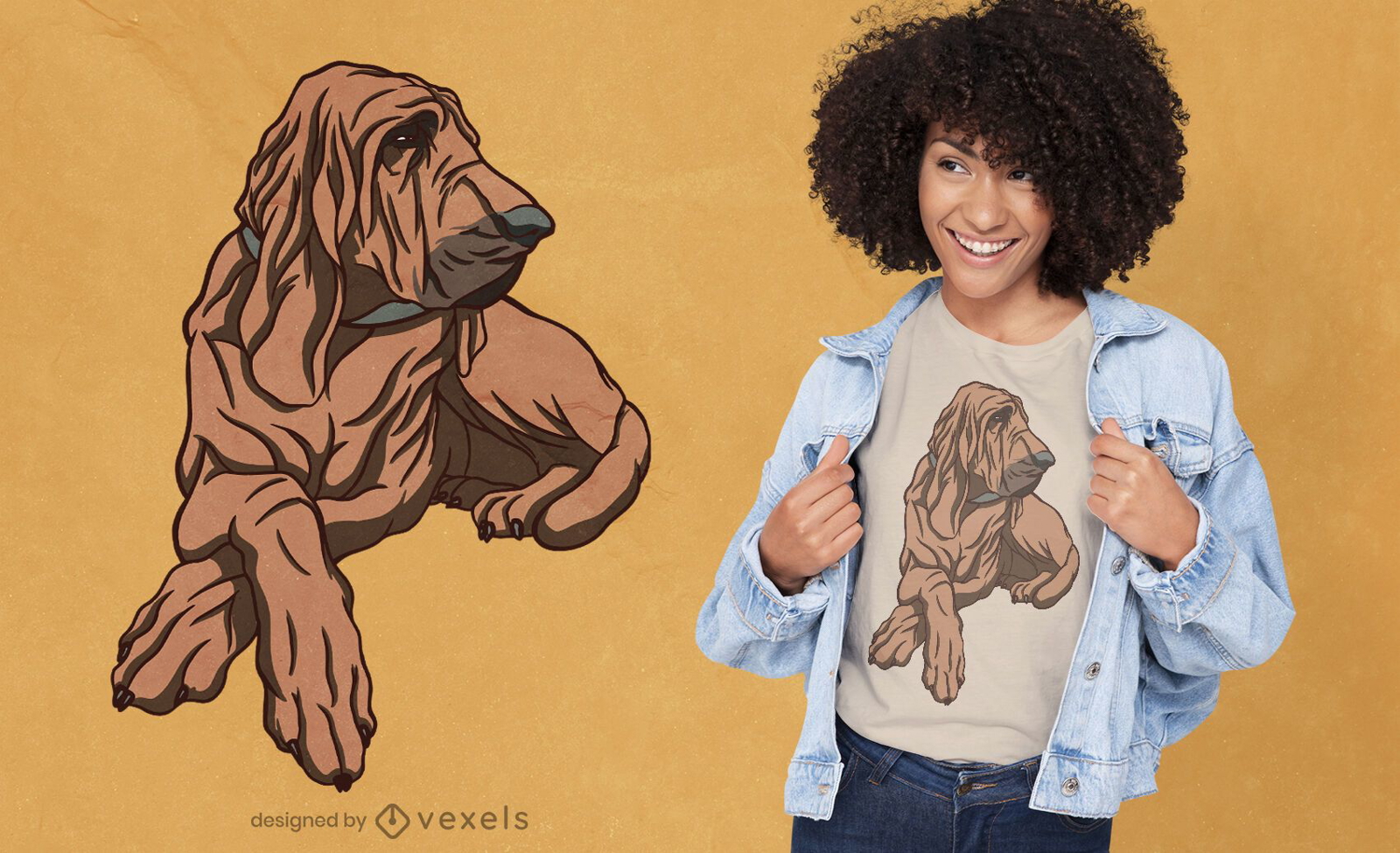 Design de camisetas da ra?a de c?es Bloodhound