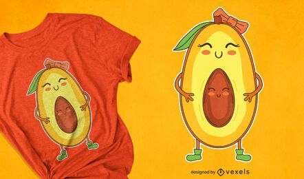 Diseño de camiseta de dibujos animados de mango
