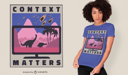 Design conceitual de t-shirt do contexto de mídia
