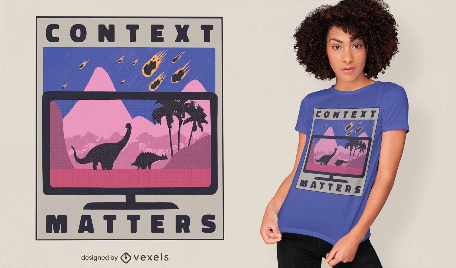 Konzeptionelles T-Shirt-Design des Medienkontexts