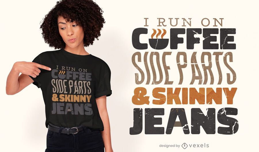 I run on coffee quote t-shirt design I run on coffee quote t-shirt design
