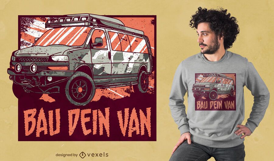 Diseño de camiseta con cita de autocaravana. Diseño de camiseta con cita de autocaravana.
