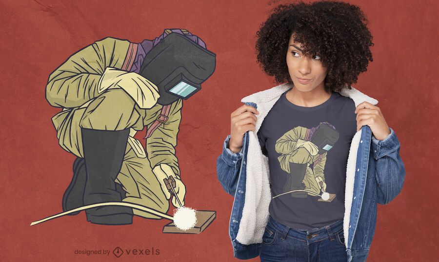 Diseño de camiseta de trabajo de soldador. Diseño de camiseta de trabajo de soldador.
