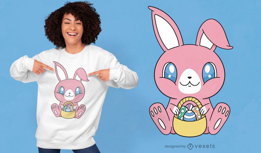 Cute easter rabbit t-shirt design Cute easter rabbit t-shirt design
