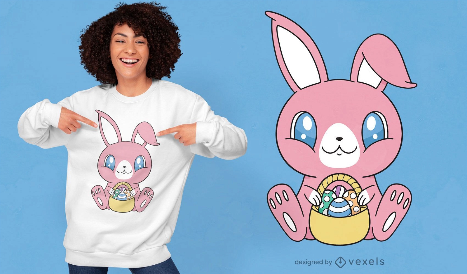 Cute easter rabbit t-shirt design