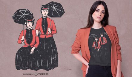 Design de camisetas femininas vintage