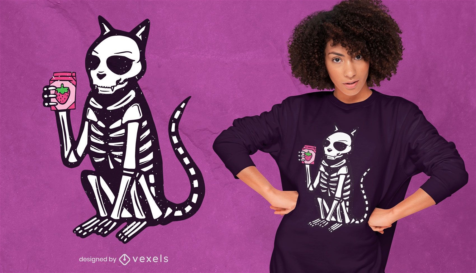 Xray cat t-shirt design