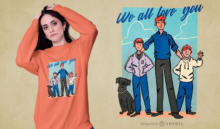 Design de t-shirt da família Ginger