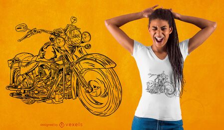 Hand drawn motorcycle t-shirt design Hand drawn motorcycle t-shirt design