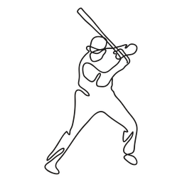 BaseballPlayers_ContinuousContourLine - 8 PNG-Design