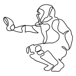 BaseballPlayers_ContinuousContourLine - 9 PNG-Design