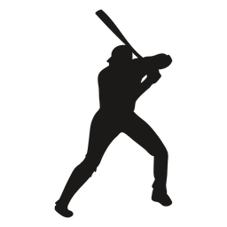 Baseball player silhouette batting PNG Design Transparent PNG