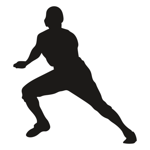 Baseball player silhouette running to catch PNG Design