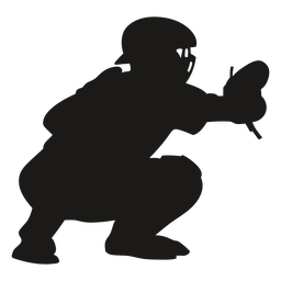 Catcher sitting silhouette PNG Design Transparent PNG
