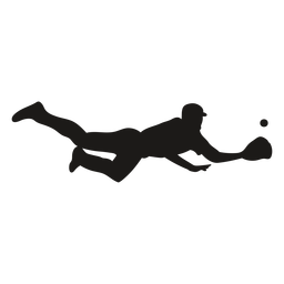 Jumping catcher silhouette PNG Design