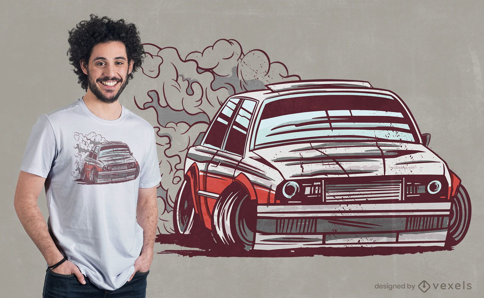 Driftendes T-Shirt-Design für Auto-Motorsport