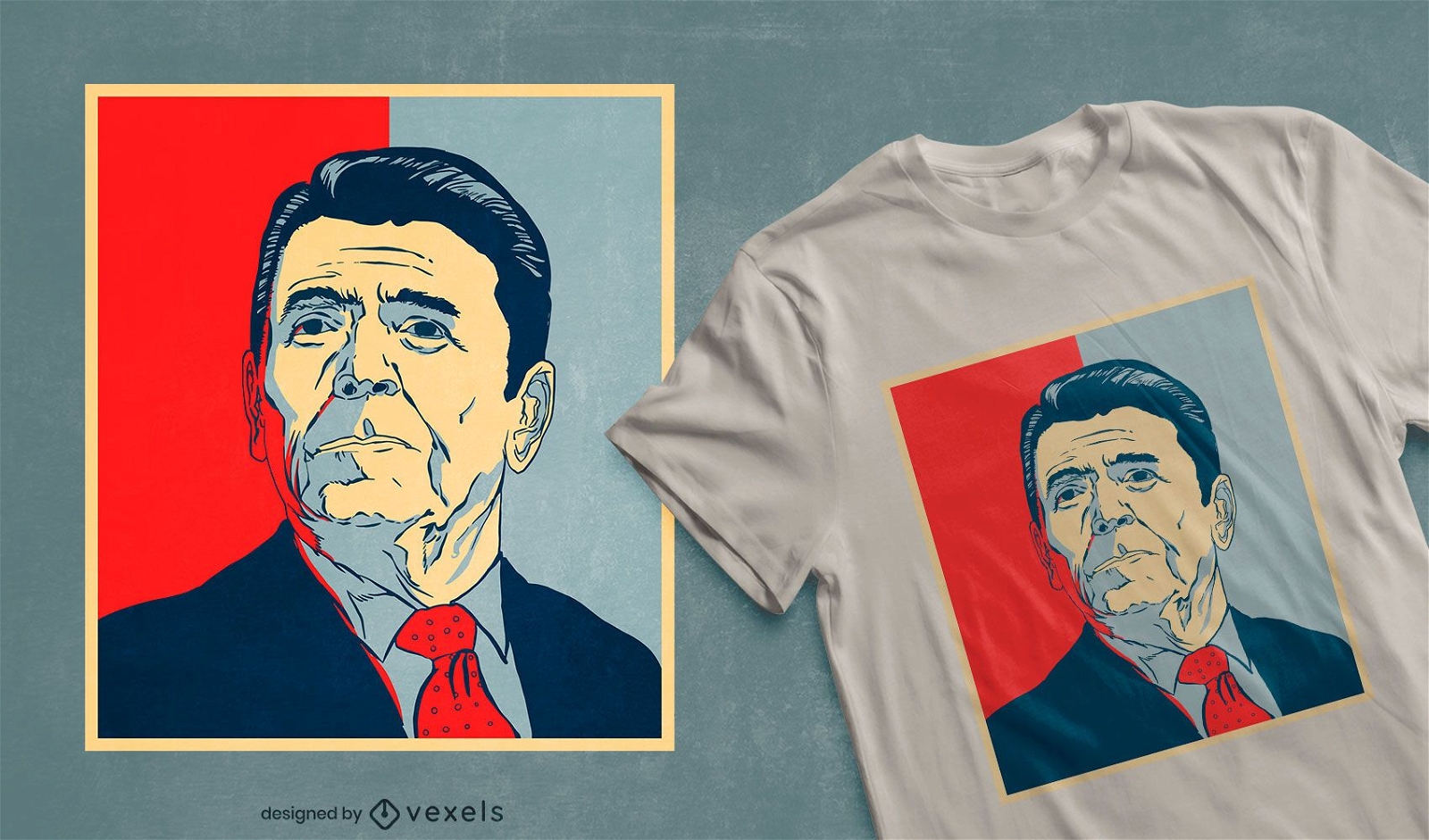 Diseño de camiseta de esperanza de Ronald Reagan