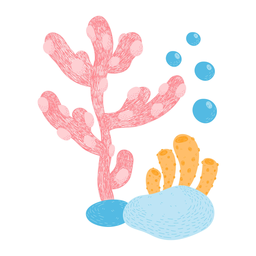 10_Nature_Ocean_HandCutSimpleShapes_Print - 4 Desenho PNG