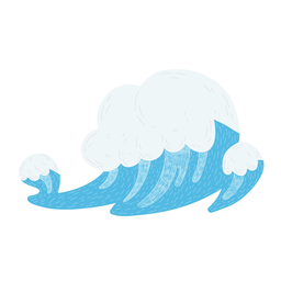 Hand Drawn Ocean Waves PNG & SVG Design For T-Shirts