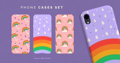 Rainbow phone case set