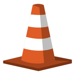 Traffic cone semi flat