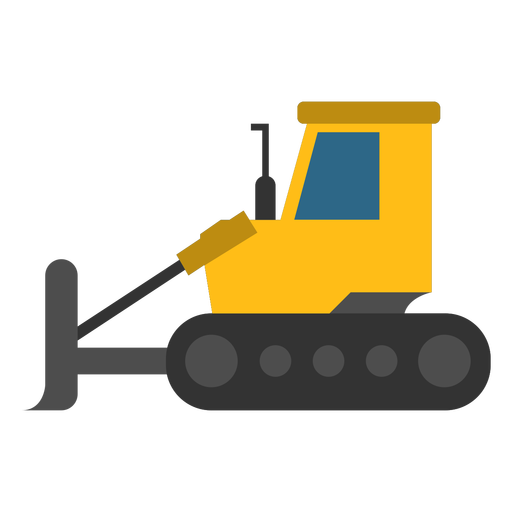 Bulldozer flat PNG Design