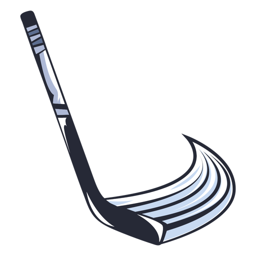 Ice hockey stick moving color stroke PNG Design