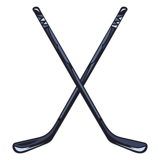 Crossed hockey sticks illustration