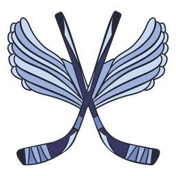 Ice hockey sticks with wings illustration PNG Design