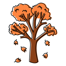 Tree with autumn leaves Transparent PNG