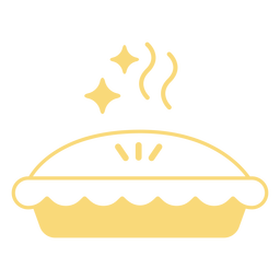 Sparkly pie filled stroke PNG Design