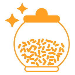 Sparkly candy jar filled stroke PNG Design Transparent PNG