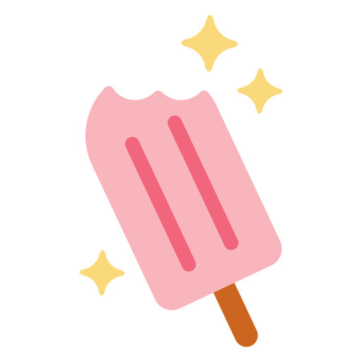 Popsickle ice cream sparkly flat